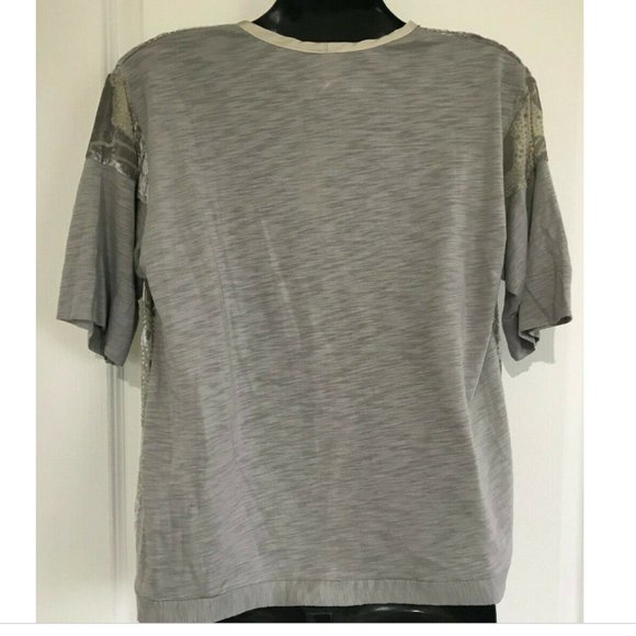 Anthropologie TINY Brand Marbella Burnout Sheer Velvet T-Shirt Blouse NWT - Picture 7 of 7